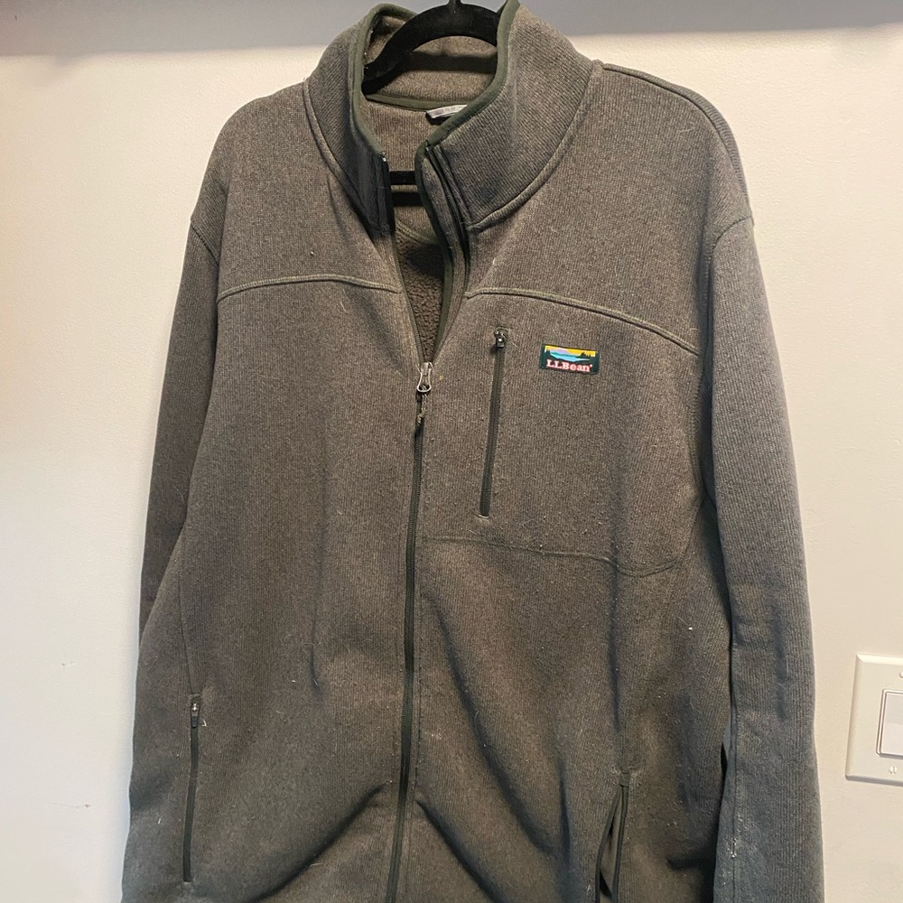 L.L. Bean Gray Full-Zip Jacket